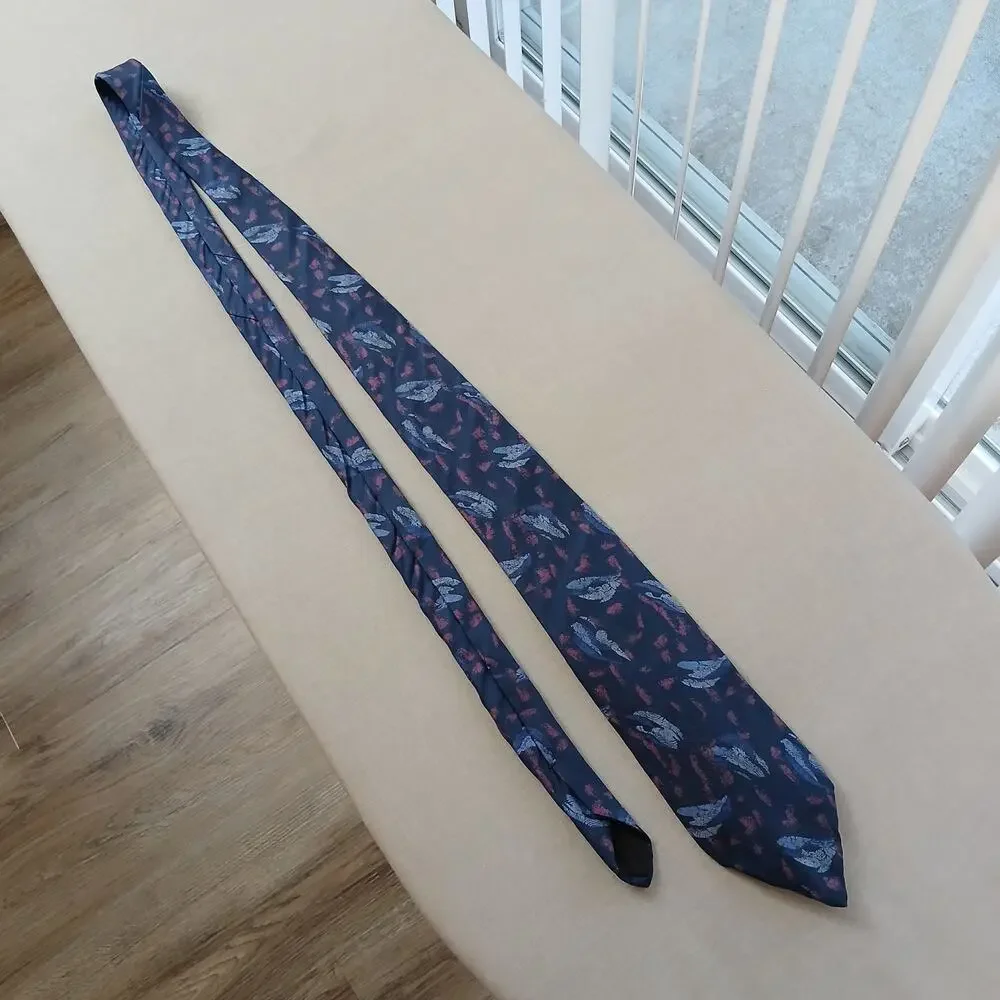 Retro Design Studios Blue Paint Mens Necktie vintage 80s painterly abstract